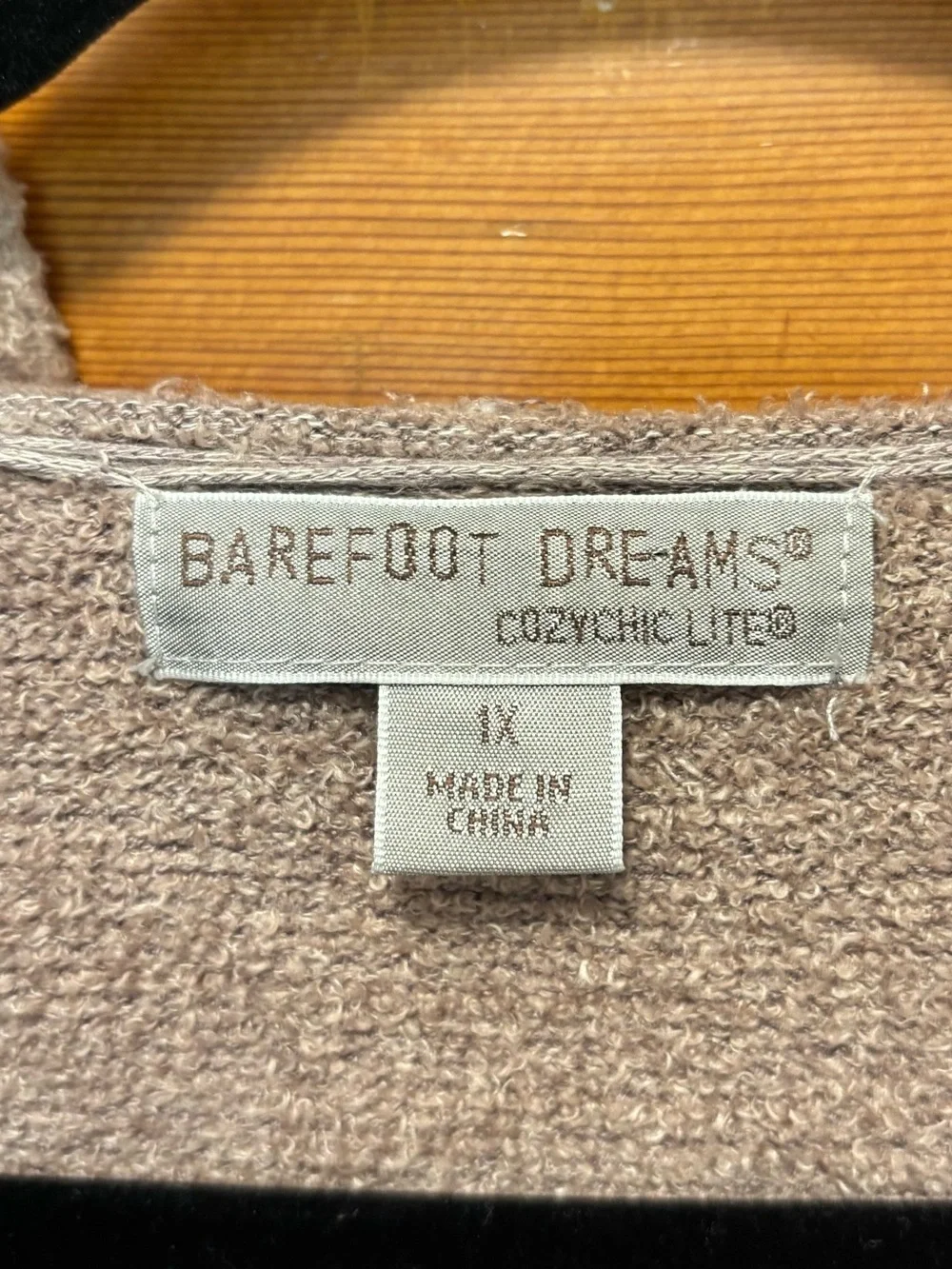 Barefoot Dreams Hooded Cardigan in Light Taupe
